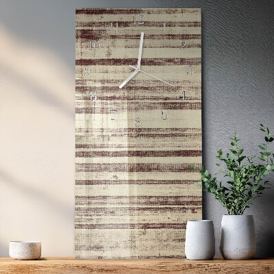 Verticale moderne glazen wandklok Tafelzeil
