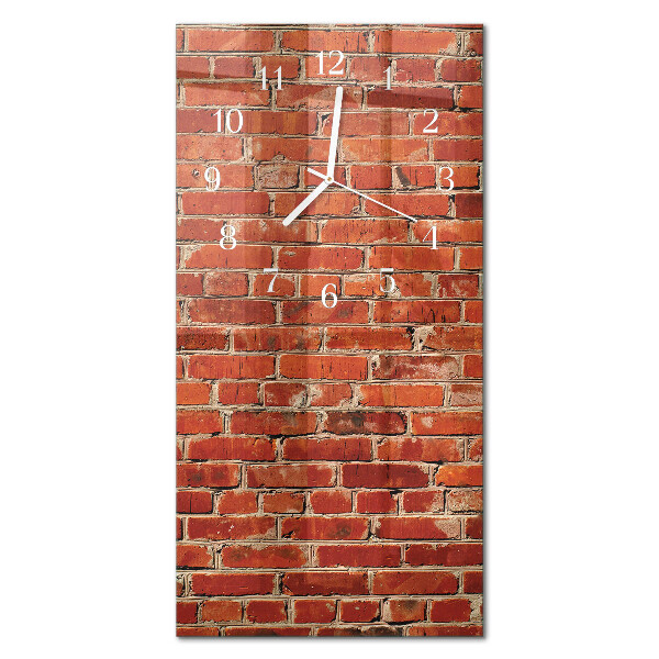 Rechthoekige glas klok verticaal Bakstenen muur