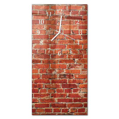 Rechthoekige glas klok verticaal Bakstenen muur