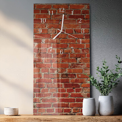 Rechthoekige glas klok verticaal Bakstenen muur