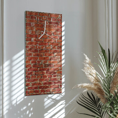 Rechthoekige glas klok verticaal Bakstenen muur