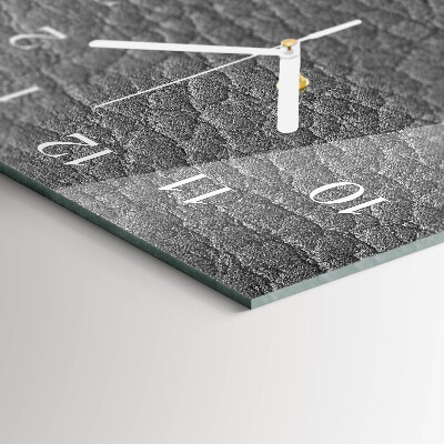Verticale rechthoekige glazen wandklok Bond