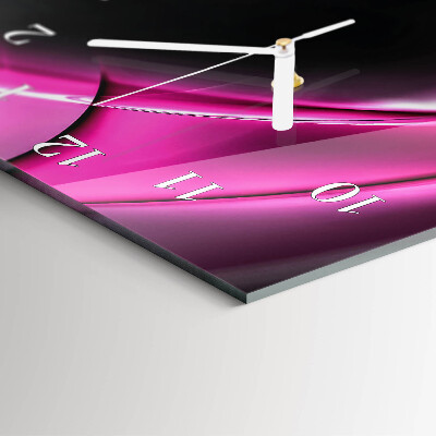 Verticale moderne glazen wandklok Abstracte lijnen