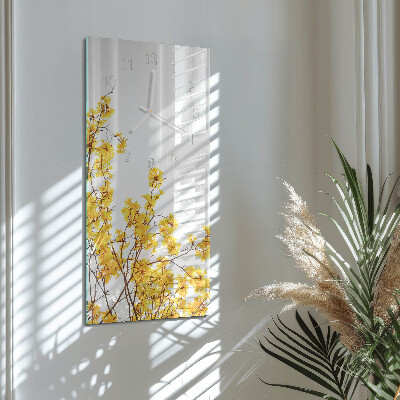 Verticale moderne glazen wandklok Boom