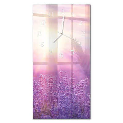 Decoratieve glazen klok verticaal Lavendel