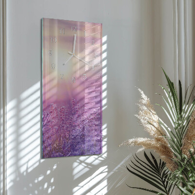 Decoratieve glazen klok verticaal Lavendel