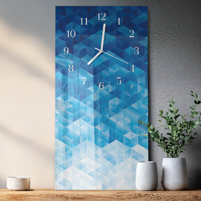 Verticale rechthoekige glazen wandklok Patroon