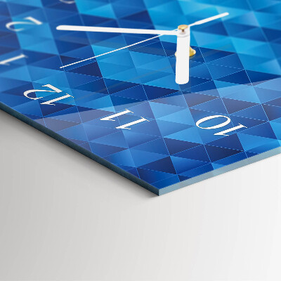 Verticale rechthoekige glazen wandklok Patroon