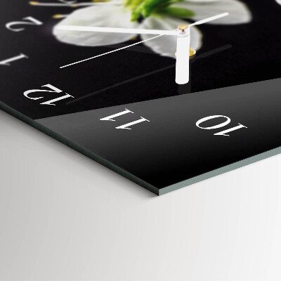 Decoratieve glazen klok verticaal Bloemen