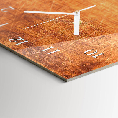 Verticale moderne glazen wandklok Houten planken