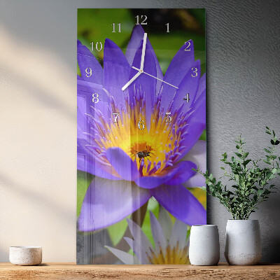 Glazen klok verticaal Bloem