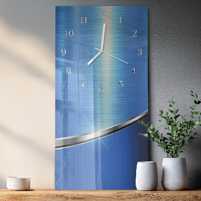 Verticale moderne glazen wandklok Patroon