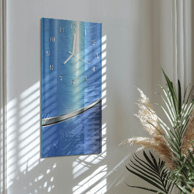 Verticale moderne glazen wandklok Patroon