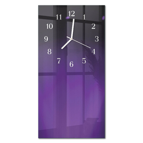 Verticale moderne glazen wandklok Patroon