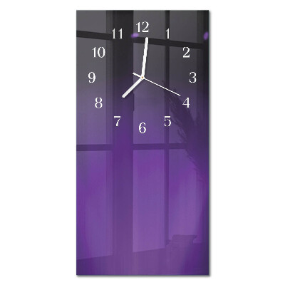 Verticale moderne glazen wandklok Patroon
