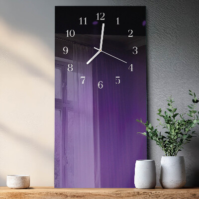 Verticale moderne glazen wandklok Patroon