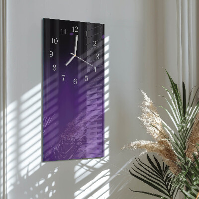 Verticale moderne glazen wandklok Patroon