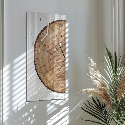 Glazen klok verticaal Houten balken