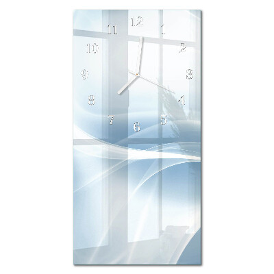 Rechthoekige glas klok verticaal Abstracte lijnen