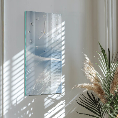 Rechthoekige glas klok verticaal Abstracte lijnen