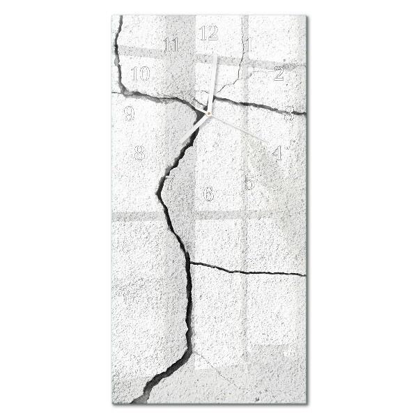 Verticale moderne glazen wandklok Scheuren