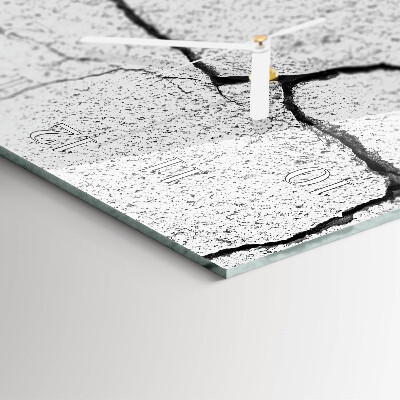 Verticale moderne glazen wandklok Scheuren