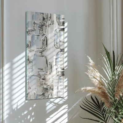 Rechthoekige glas klok verticaal 3D-kubus