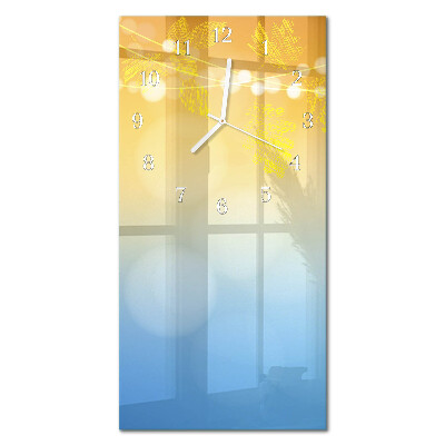 Decoratieve glazen klok verticaal Patroon