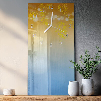 Decoratieve glazen klok verticaal Patroon