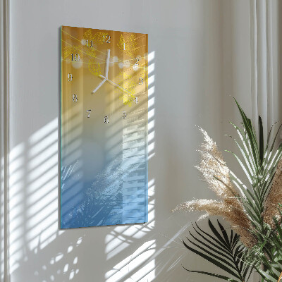 Decoratieve glazen klok verticaal Patroon