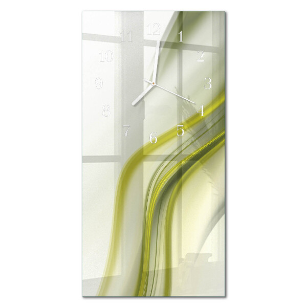 Decoratieve glazen klok verticaal Abstracte lijnen