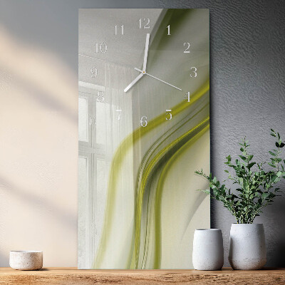 Decoratieve glazen klok verticaal Abstracte lijnen