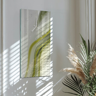 Decoratieve glazen klok verticaal Abstracte lijnen
