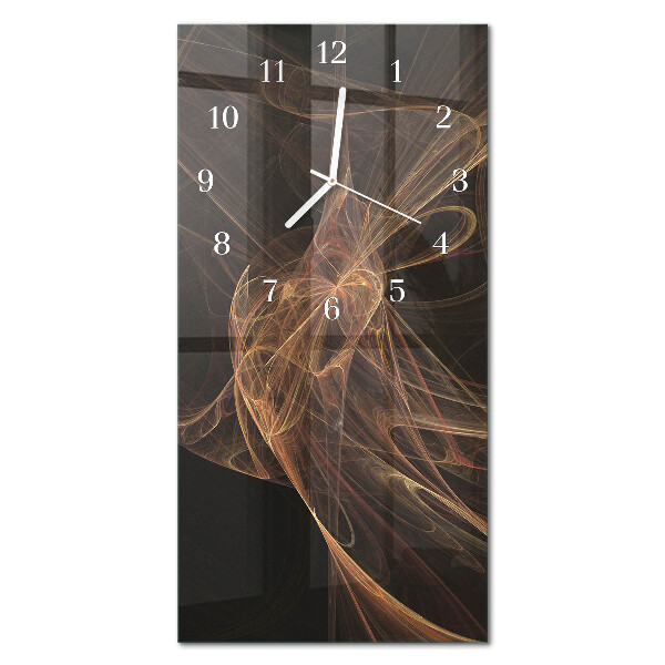 Verticale moderne glazen wandklok Patroon