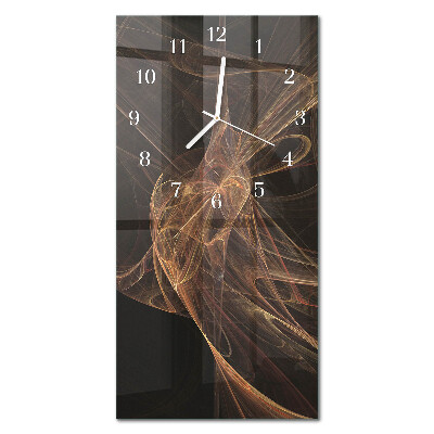 Verticale moderne glazen wandklok Patroon