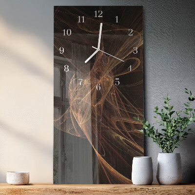 Verticale moderne glazen wandklok Patroon