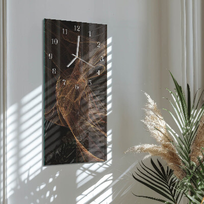 Verticale moderne glazen wandklok Patroon