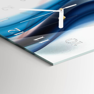 Verticale moderne glazen wandklok Abstracte rook