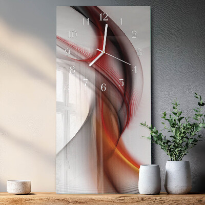 Decoratieve glazen klok verticaal Abstracte lijnen