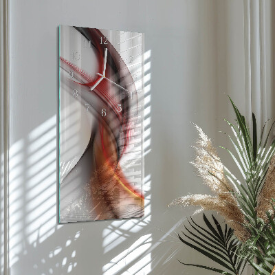 Decoratieve glazen klok verticaal Abstracte lijnen