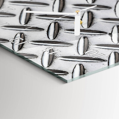 Verticale rechthoekige glazen wandklok Plaatmetaal