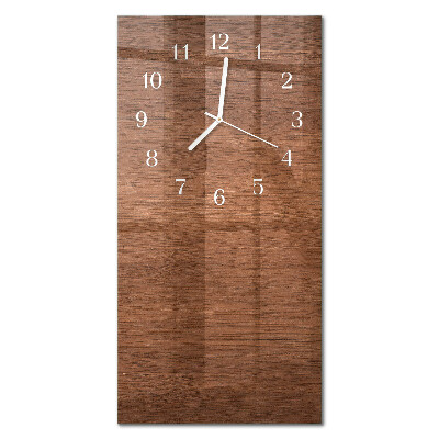 Rechthoekige glas klok verticaal Houten planken