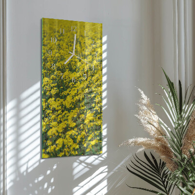 Decoratieve glazen klok verticaal bloemenveld