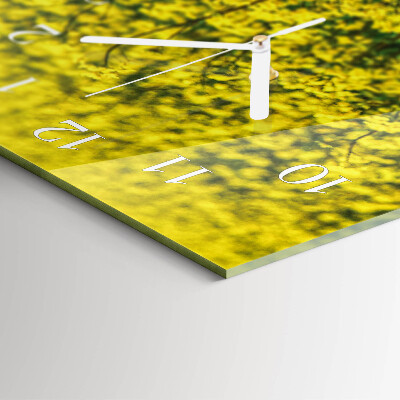 Decoratieve glazen klok verticaal bloemenveld