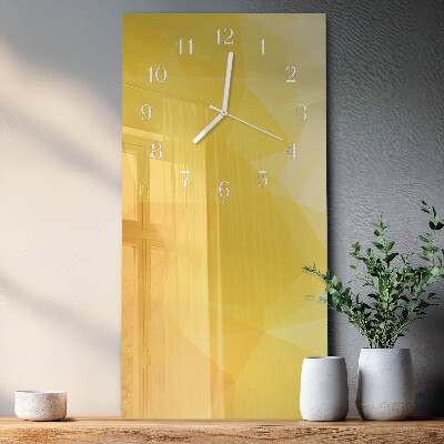 Verticale rechthoekige glazen wandklok Patroon