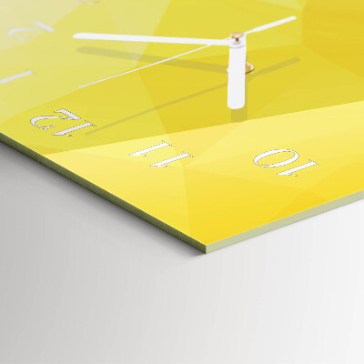 Verticale rechthoekige glazen wandklok Patroon