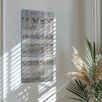 Rechthoekige glas klok verticaal Hout