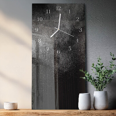 Verticale moderne glazen wandklok Zand