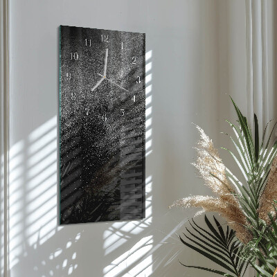 Verticale moderne glazen wandklok Zand