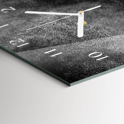 Verticale moderne glazen wandklok Zand